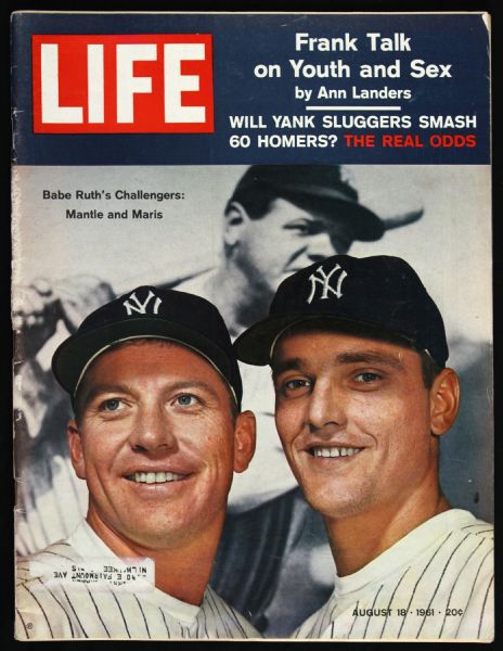 1961 Life Magazine Featuring Mickey Mantle Roger Maris on Cover New York Yankees