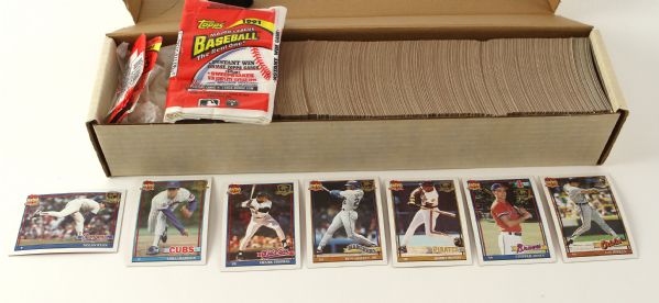 1991 Topps Desert Shield Baseball Card Complete Set and Case Crate (792 Cards) 