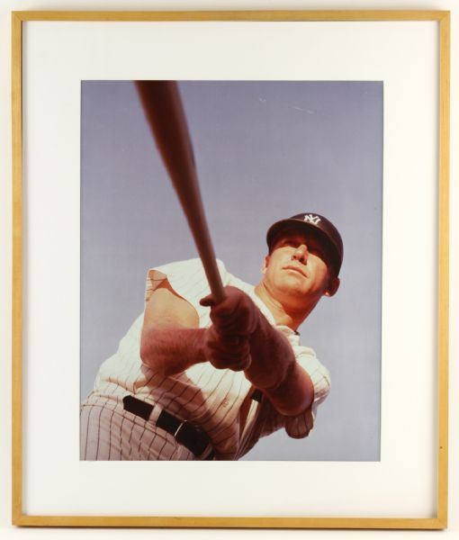 1964 Mickey Mantle Framed Ozzie Sweet Ilfochrome Print 23" x 26"