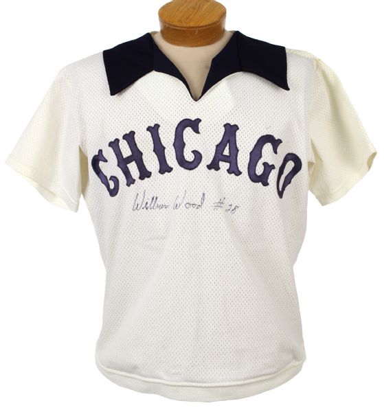 1977-78 Wilbur Wood Chicago White Sox Signed Batting Practice Jersey (MEARS LOA/JSA) Rare Softball Style