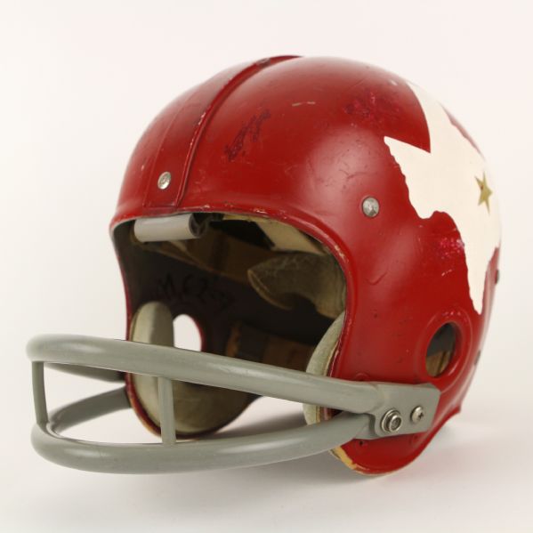 1961-62 Dallas Texans Kra-Lite Riddell AFL Game Worn Football Helmet (MEARS LOA) 