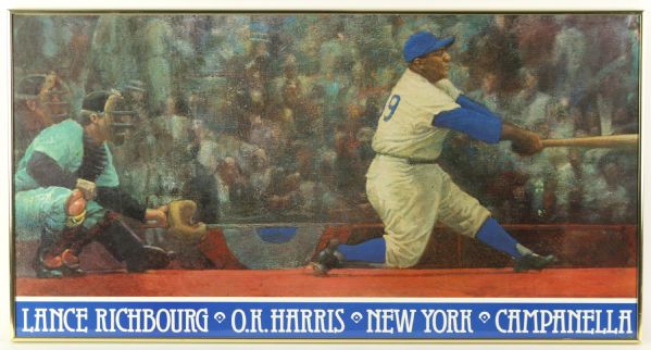 1980s Roy Campanella & Baselines: The Fine Art of Baseball Framed Lithograph Collection - Lot of 2