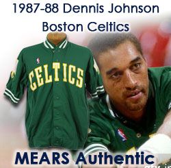 1987-88 Dennis Johnson Boston Celtics Game Worn Warm Up Jacket (MEARS LOA)