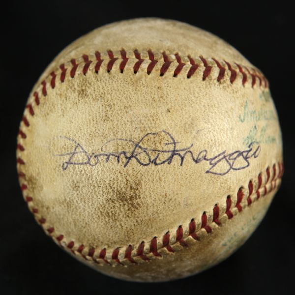 Lot Detail Dom Dimaggio Boston Red Sox Single Signed Game