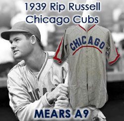 1939 Rip Russell Chicago Cubs Game Worn Road Uniform (MEARS A9)