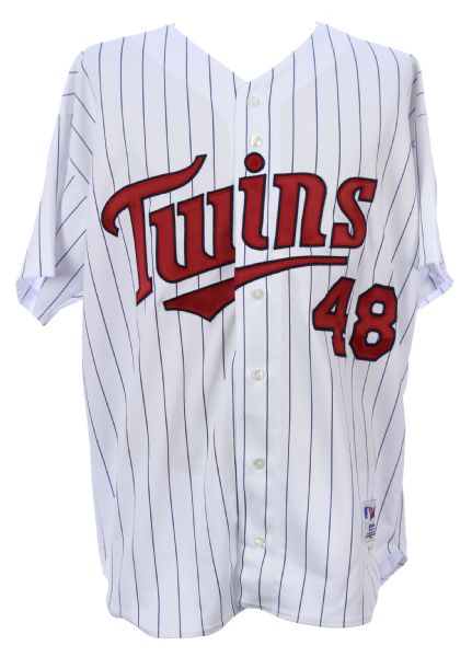 2003 Torii Hunter Minnesota Twins Game Worn Home Jersey (MEARS LOA)