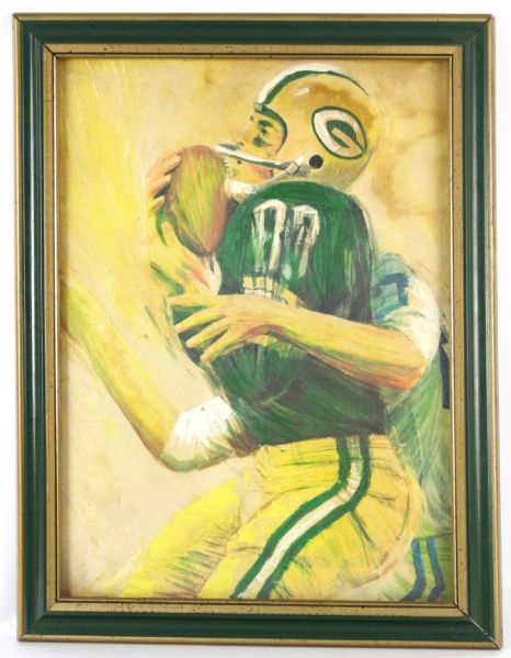 1960s Green Bay Packers David Boss 20" x 26" Framed Painting