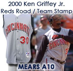 2000 Ken Griffey Jr. Cincinnati Reds Game Worn Road Vest (MEARS A10)