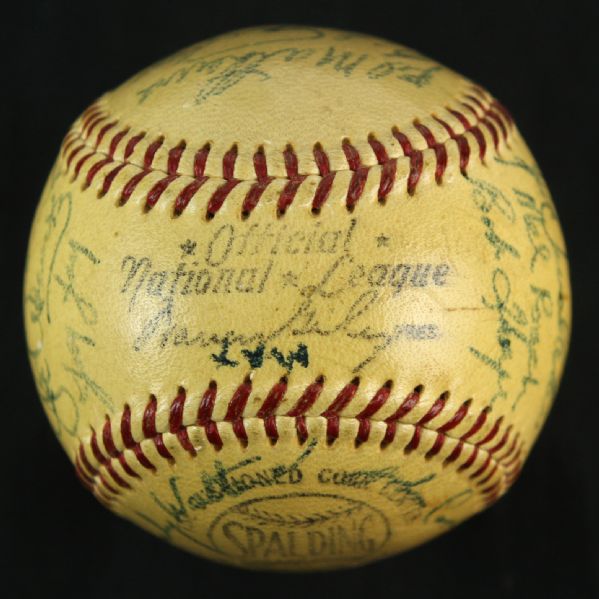 Lot Detail 1953 Milwaukee Braves Team Signed ONL Giles Baseball W 26