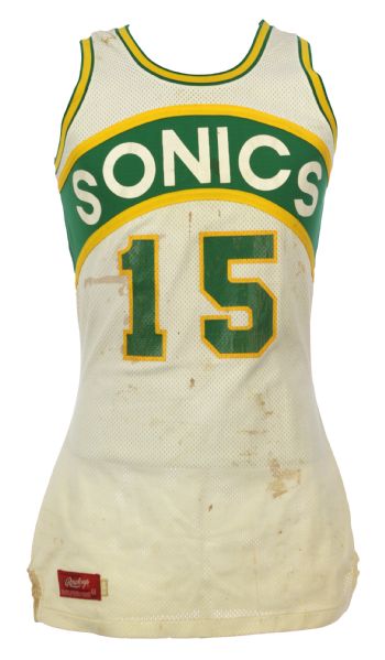 1979-82 Vinnie Johnson Seattle Supersonics Game Worn Home Jersey (MEARS LOA)