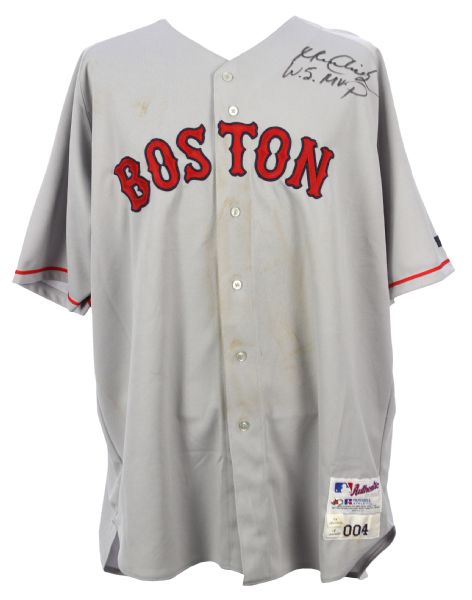 2004 Manny Ramirez Boston Red Sox Signed Game Worn Road Jersey (MEARS LOA/JSA/Player COA)