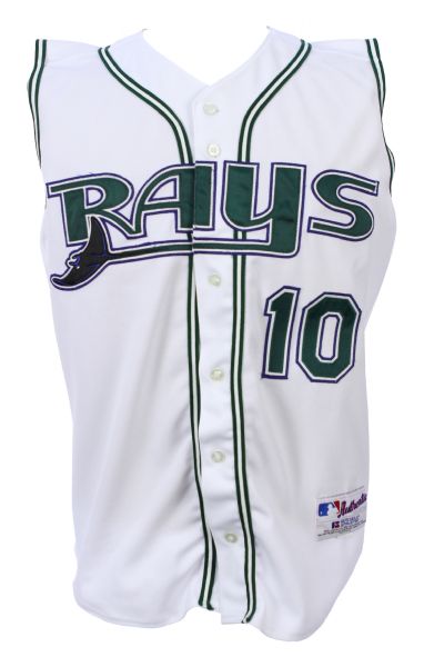 2003 Rey Ordonez Tampa Bay Devil Rays Game Worn Home Jersey Vest (MEARS LOA)