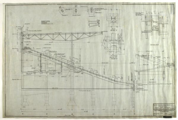 1934 Boston Red Sox Fenway Park Renovation 24" x 36" Blueprint