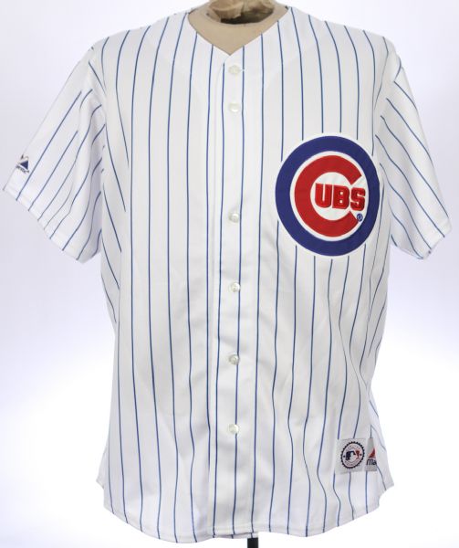 2000s Ernie Banks Chicago Cubs Signed Home Jersey (JSA)