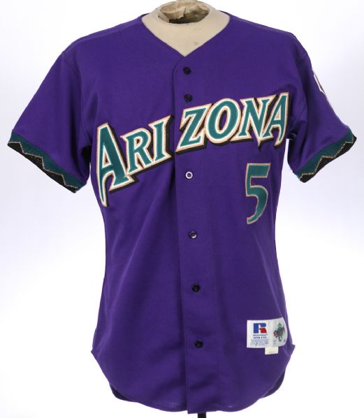 1998 Andy Stankiewicz Arizona Diamondbacks Game Worn Alternate Jersey (MEARS LOA) Inaugural Season