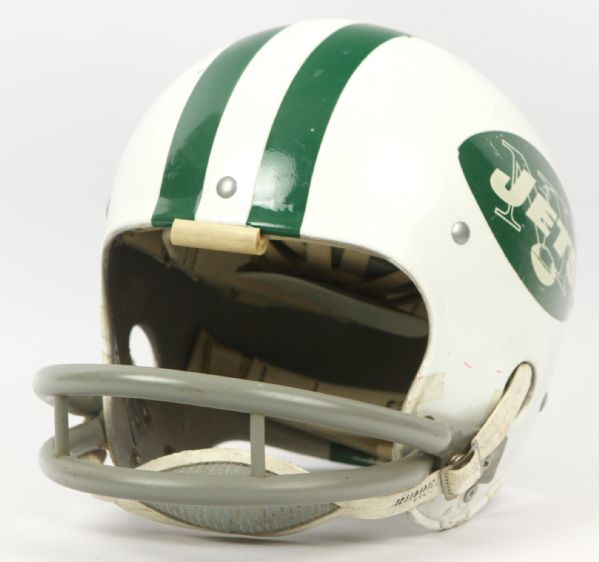 1970s New York Jets Game Worn Football Helmet (MEARS LOA)