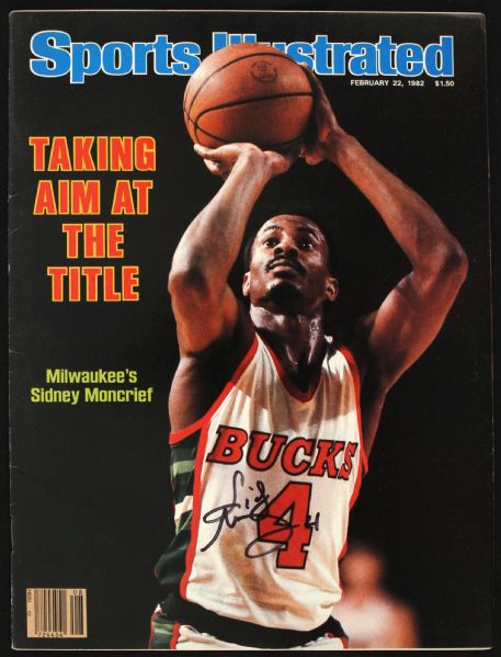 1982 Sidney Moncrief Milwaukee Bucks Signed Sports Illustrated Magazine (JSA)