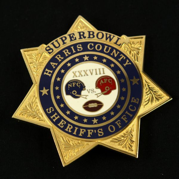 2004 Super Bowl XXXVIII Harris County Sheriffs Office Badge