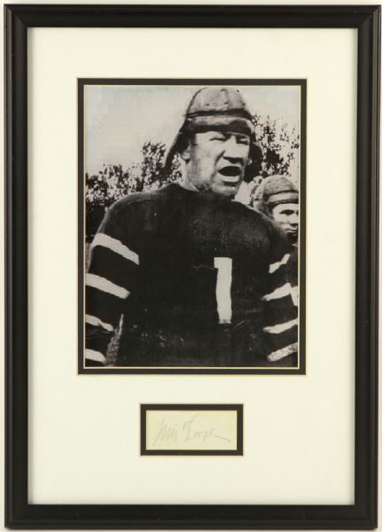 1920s Jim Thorpe Signed 13" x 18" Framed Display (JSA Full Letter)