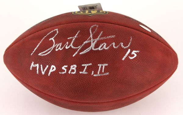 2006-14 Bart Starr Green Bay Packers Signed Football (Steiner)