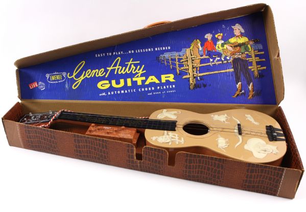 1950s Gene Autry Emenee Guitar w/ Chord Player in Original Box