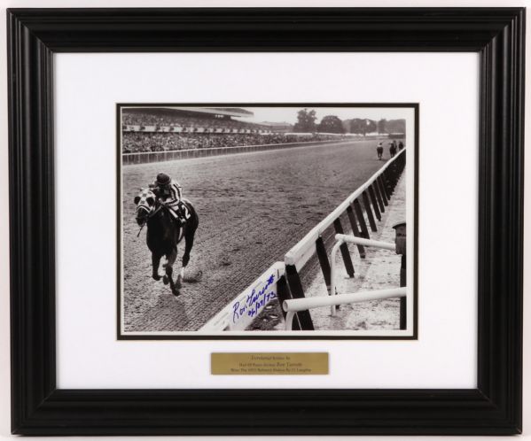 1973 Ron Turcotte Secretariat Jockey Signed 20" x 24" Framed Display (JSA)