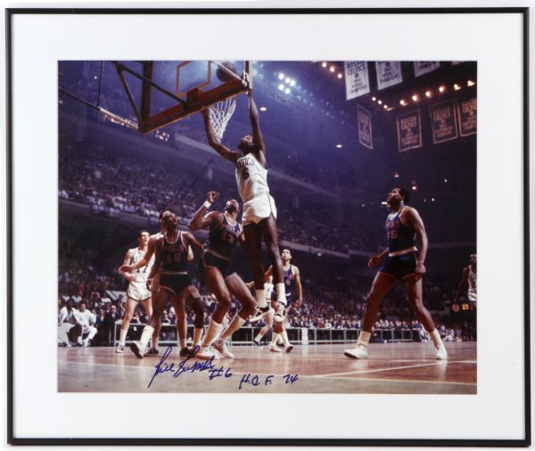 1980s Bill Russell Boston Celtics Signed 20" x 24" Framed Photo (JSA)