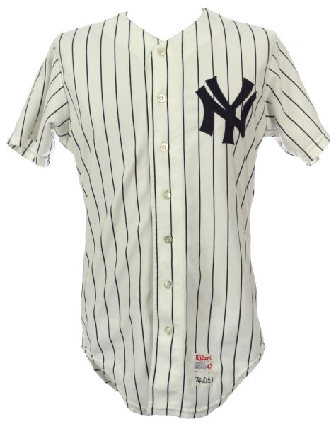 1974 circa New York Yankees Organizational Game Worn Home Jersey (MEARS LOA)