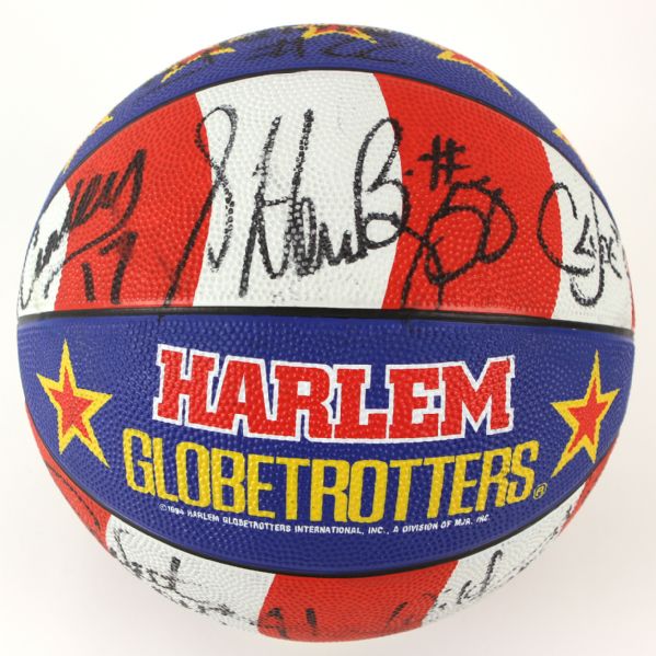 1990s Harlem Globetrotters Multi Signed Team Logo Basketball w/ 11 Signaturs (JSA)