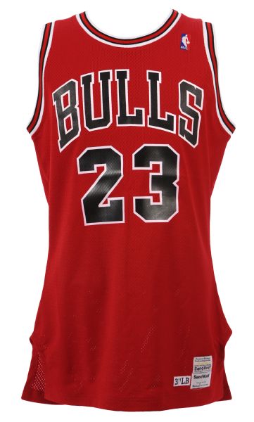 1986-87 Michael Jordan Chicago Bulls Game Worn Road Jersey (MEARS A6)