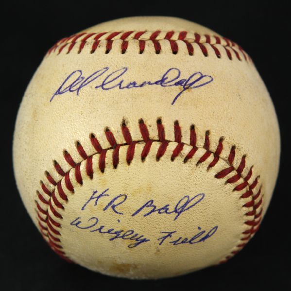 1954-60 Del Crandall Milwaukee Braves Signed ONL Giles Wrigley Field Game Used Home Run Baseball w/ Origianl Spalding Bag (MEARS LOA/JSA)