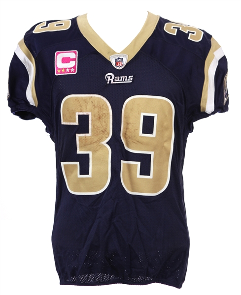 2011 (October 2) Steven Jackson St. Louis Rams Game Worn Home Jersey  (MEARS LOA & PSA/DNA)