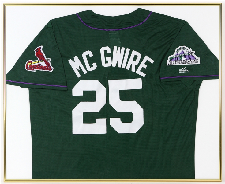 1998 Mark McGwire St. Louis Cardinals 26" x 32" Framed All Star Game Batting Practice Jersey