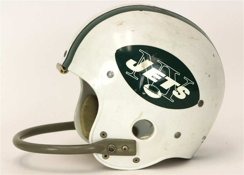 1960s New York Jets Game Worn Helmet (MEARS LOA)