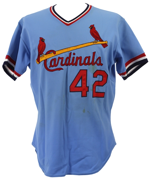 1979-81 Bob Sykes/Bruce Sutter St. Louis Cardinals Game Worn Road Jersey (MEARS LOA)