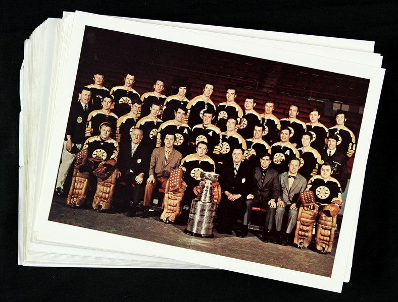 1970-72 Boston Bruins Stanley Cup Champions 5.5" x 7.5" Photo Collection - Lot of 150