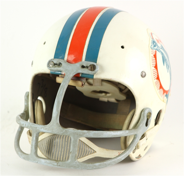 1960s Miami Dolphins Football Helmet w/ 12 Strap Suspension System (MEARS LOA)