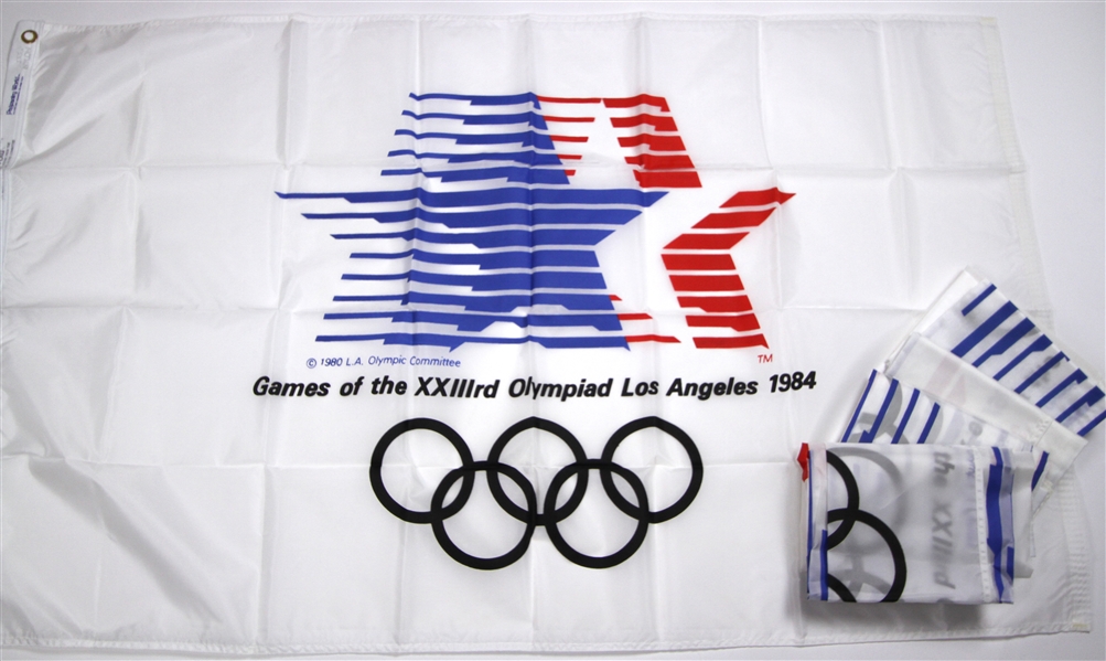 1984 Los Angeles Olympics Flag Collection - Lot of 7