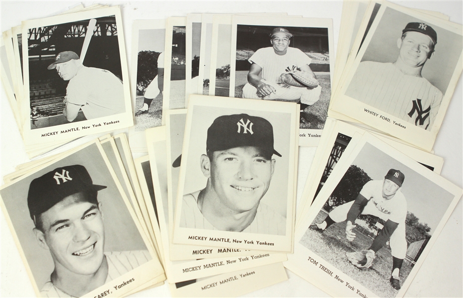 1960s New York Yankees Picture Pack Player Photos - Lot of 61 w/ Mickey Mantle, Roger Maris, Yogi Berra, Whitey Ford & More