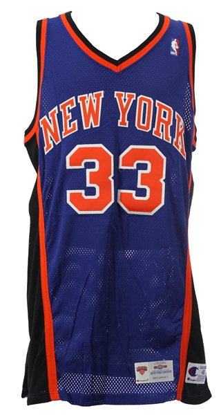 1995-96 Patrick Ewing New York Knicks Signed Game Worn Road Jersey (MEARS LOA)
