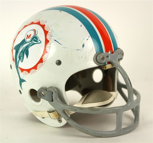 1971 Terry Cole Miami Dolphins Game Worn Football Helmet (MEARS LOA)