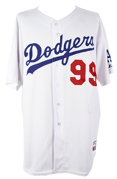 2008 Manny Ramirez Los Angeles Dodgers Game Worn Home Jersey (MEARS A10)