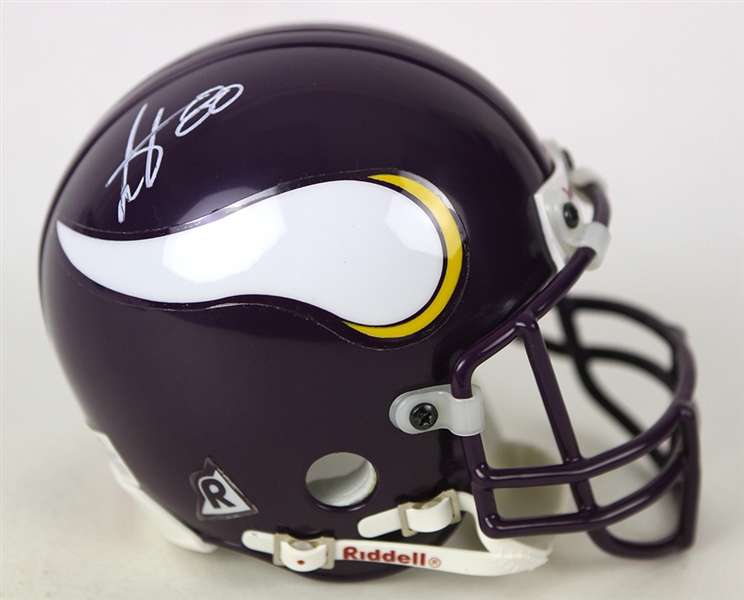 2000s Cris Carter Minnesota Viking Signed Mini Helmet (JSA)