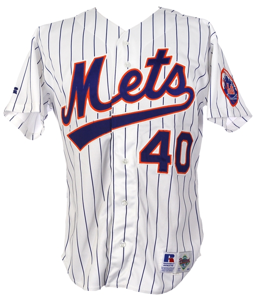 1993 Jeff Innis New York Mets Game Worn Home Jersey (MEARS LOA)