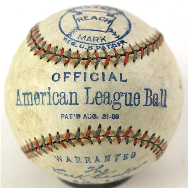 1918-24 Reach Official American League Baseball (MEARS LOA)