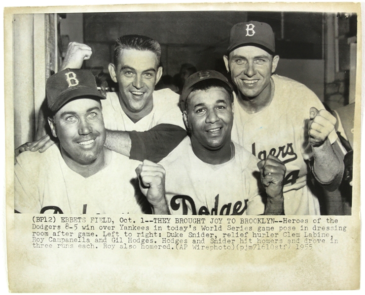 Lot Detail 1955 Duke Snider Clem Labine Roy Campanella Gil Hodges