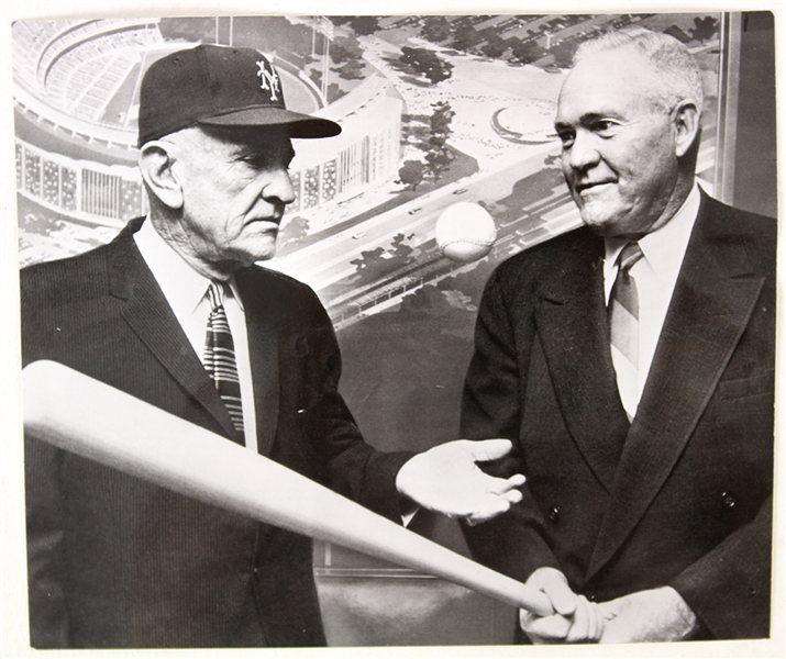 1962 Casey Stengel Rogers Hornsby New York Mets 6.5" x 7.5" Photo