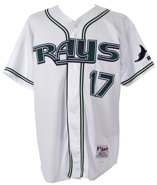 2004 Charles Gipson Tampa Bay Devil Rays Game Worn Home Jersey (MEARS LOA)