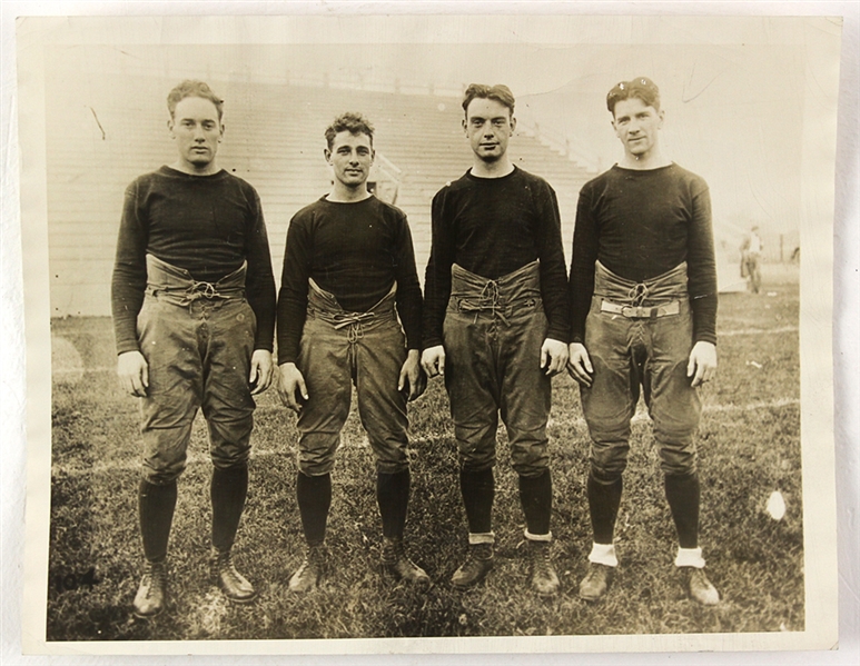 1933 Image of the 1924 Four Horsemen Of Notre Dame Knute Rockne Era 7x9 Original Photo 