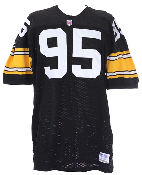 1995 Greg Lloyd Sr. Pittsburgh Steelers Black jersey (MEARS LOA)